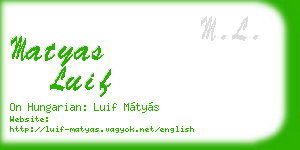 matyas luif business card