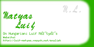 matyas luif business card